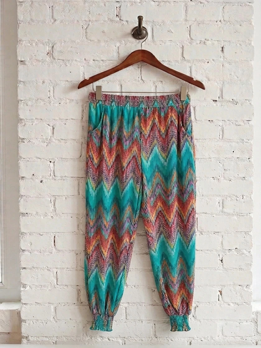 Pantalon coloré, style Bohème, taille 36